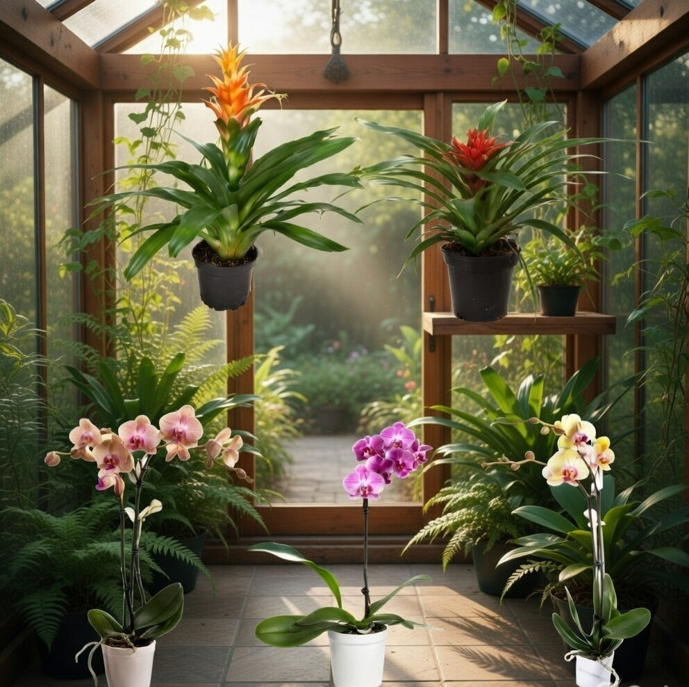 Indoor Plants (Bromelias & Orchids)